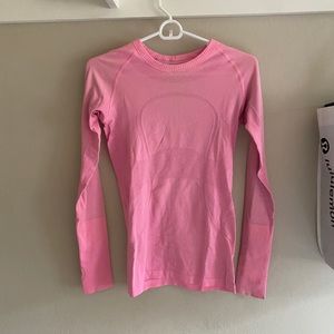 Pink Lululemon long sleeve